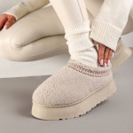    Siltinātas čības "UGG" tipa - gaiši pelēkas