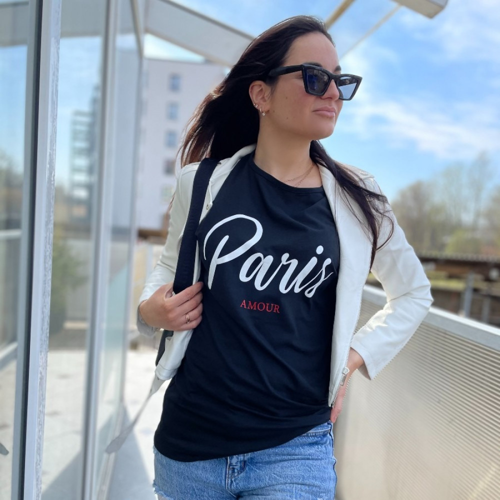 T-krekls "Paris" - melns