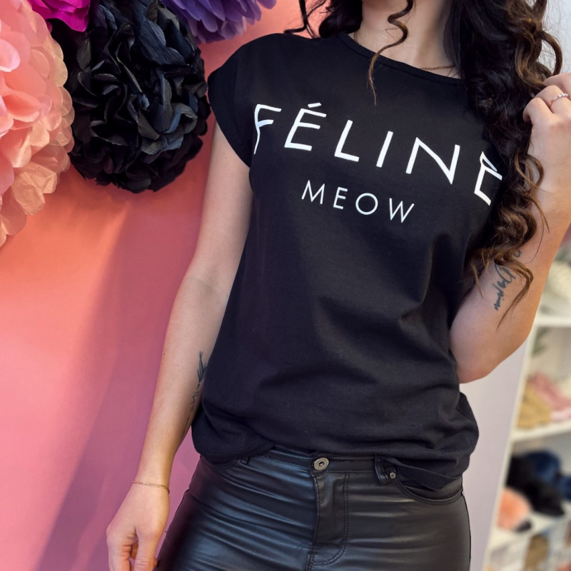  T-krekls "Feline" - melns