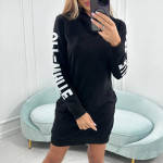 Kleita ar kapuci "OFF-WHITE" - melna