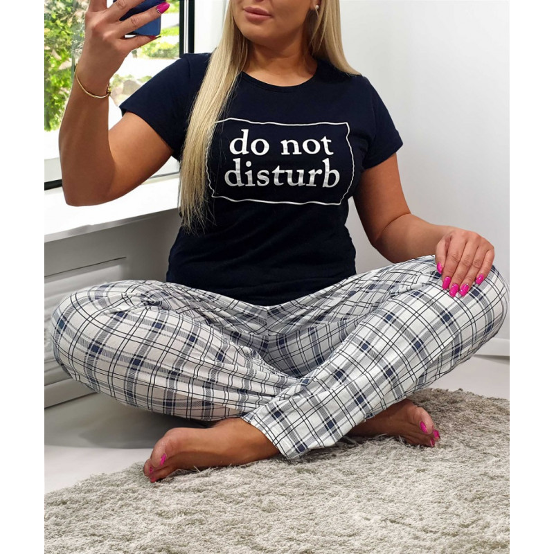   Kokvilnas pidžama "Do not disturb"