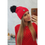 Adīta cepure ar bumbuli (30% vilna)