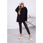 Oversize tipa hūdijs "Iconic" - melns