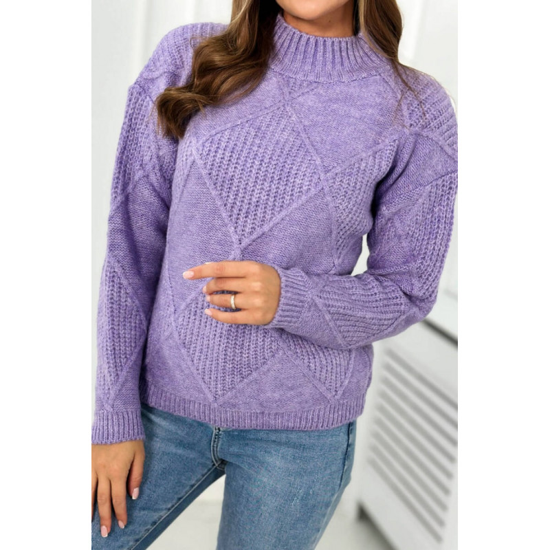   Džemperis ar augstu apkakli - lillā