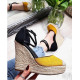 Divu krāsu platformas espadrilles Divu krāsu platformas espadrilles