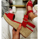 Sarkanas platformas sandales Sarkanas platformas sandales