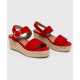 Sarkanas platformas sandales Sarkanas platformas sandales