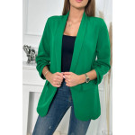  Elegants bleizers ar savilkumu piedurknēs "Be Elegance" - zaļš