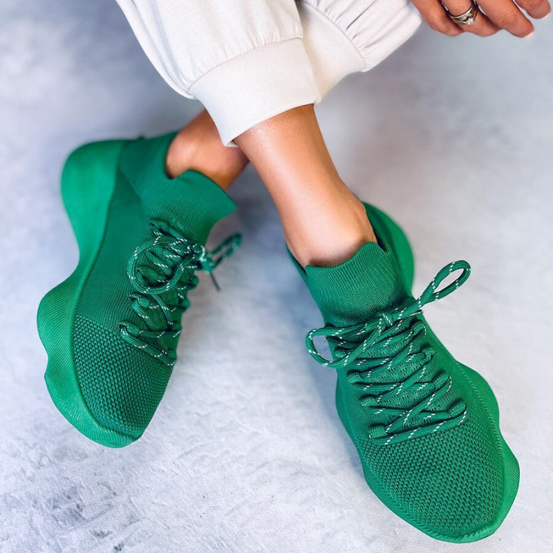    Sporta apavi ar biezu zoli - zaļi