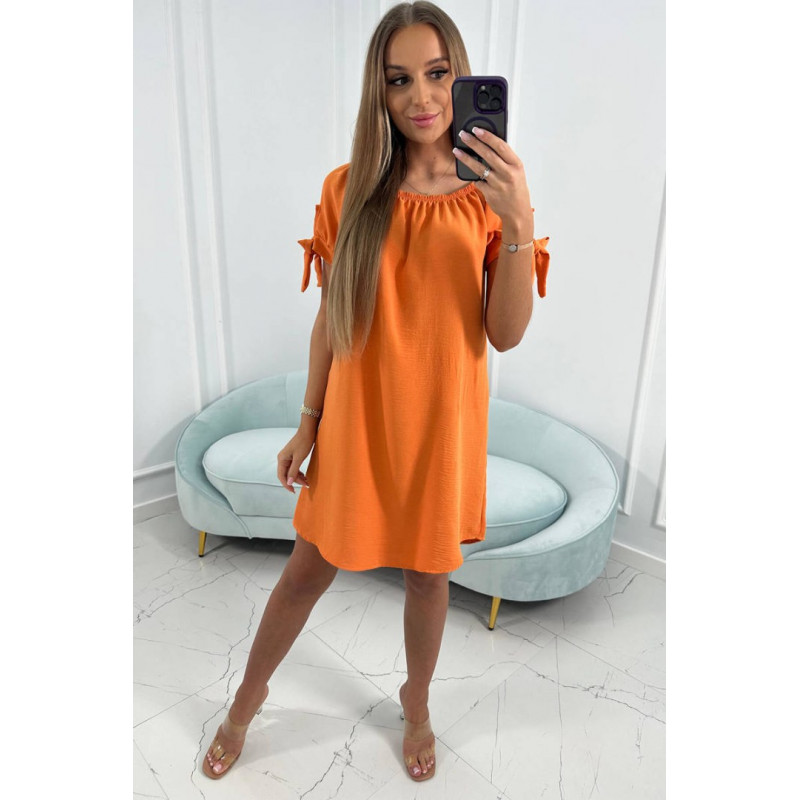  Brīva piegriezuma vasaras kleita "Ketty" - oranža