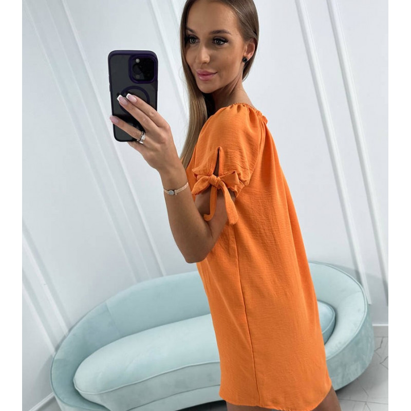  Brīva piegriezuma vasaras kleita "Ketty" - oranža