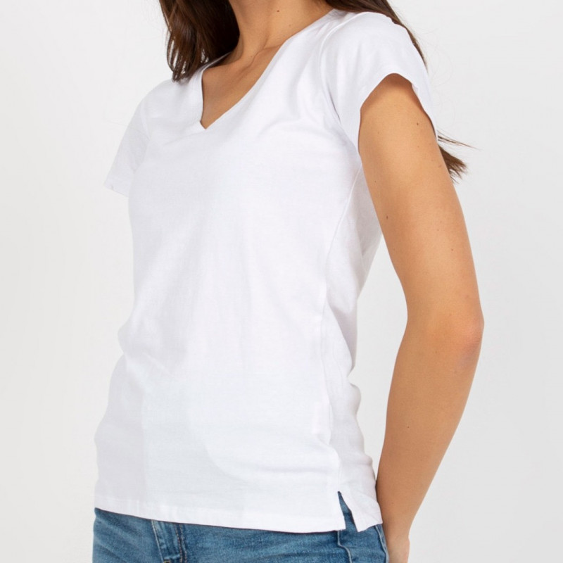 Kokvilnas t-krekls ar sānu šķēlumiem "Basic"