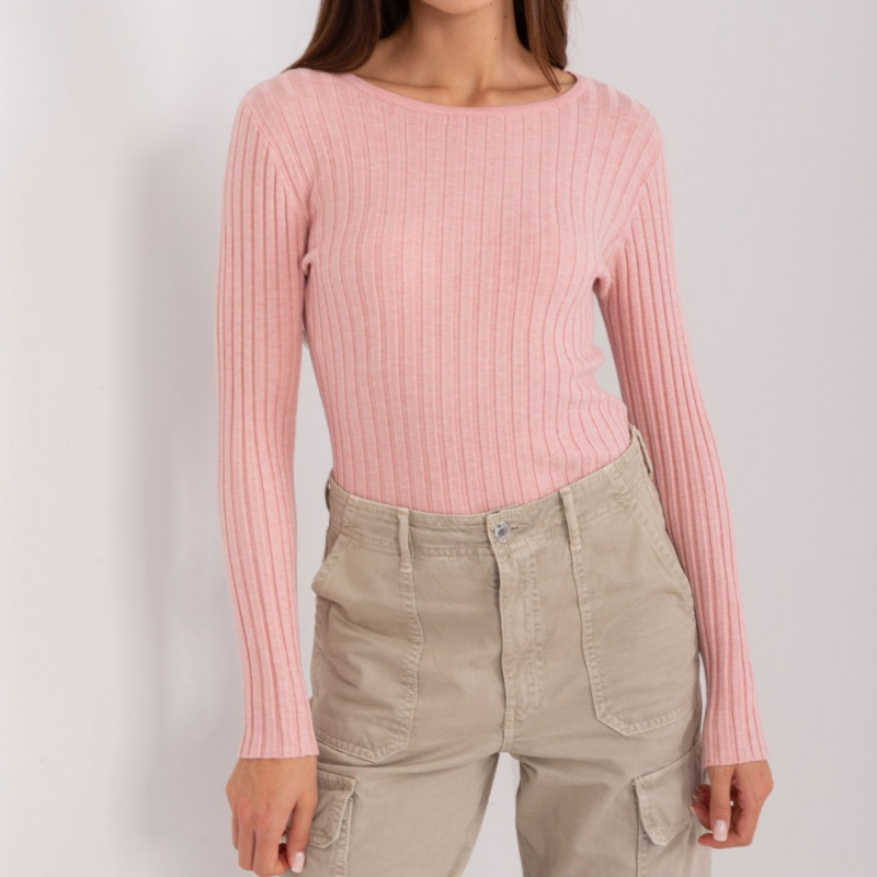  Džemperis ar apaļu kakla izgriezumu - rozā