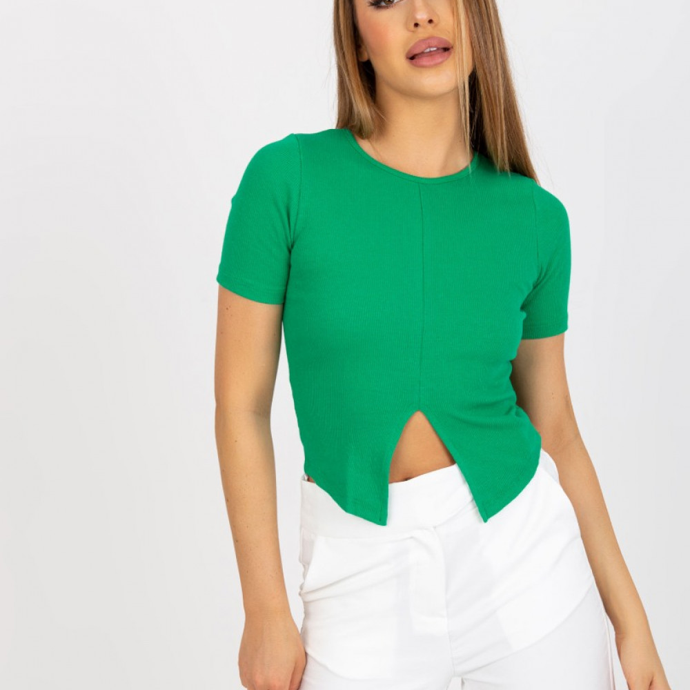  T-krekls ar šķēlumu - zaļš