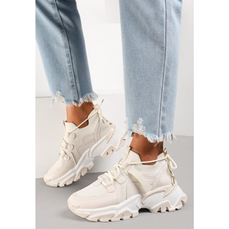   Bēšas tekstila botas