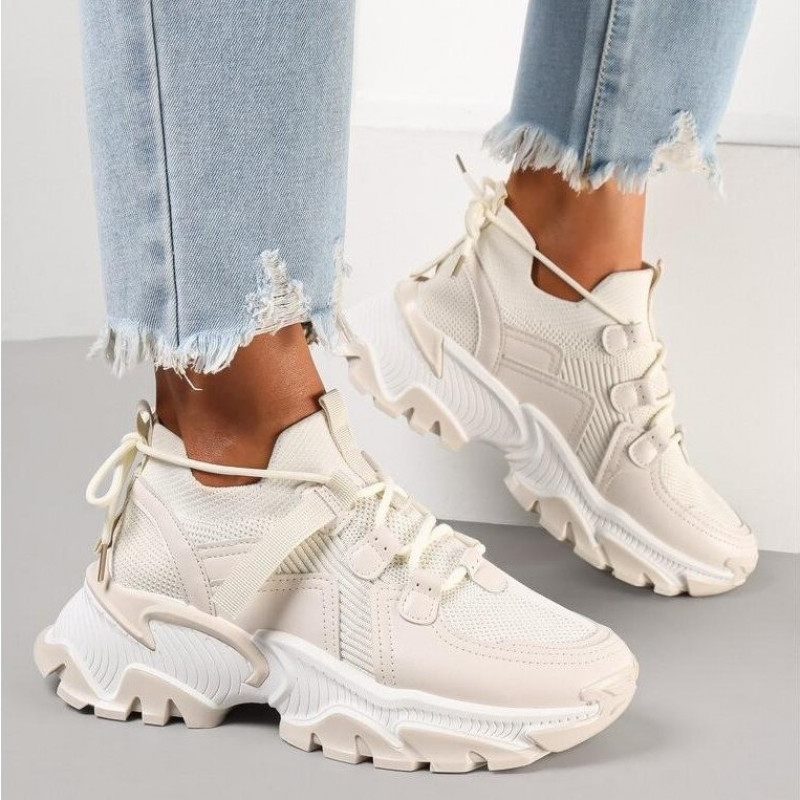   Bēšas tekstila botas